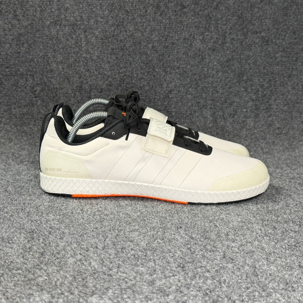 Adidas The Total Weightlifting Shoes Men's 10.5 Orbit Grey Beige Pure Orange